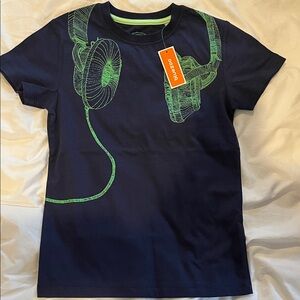 BLueZoo Navy and Neon Green Kids T-Shirt